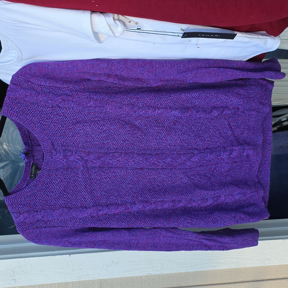 Talbot's purple knit sweater medium